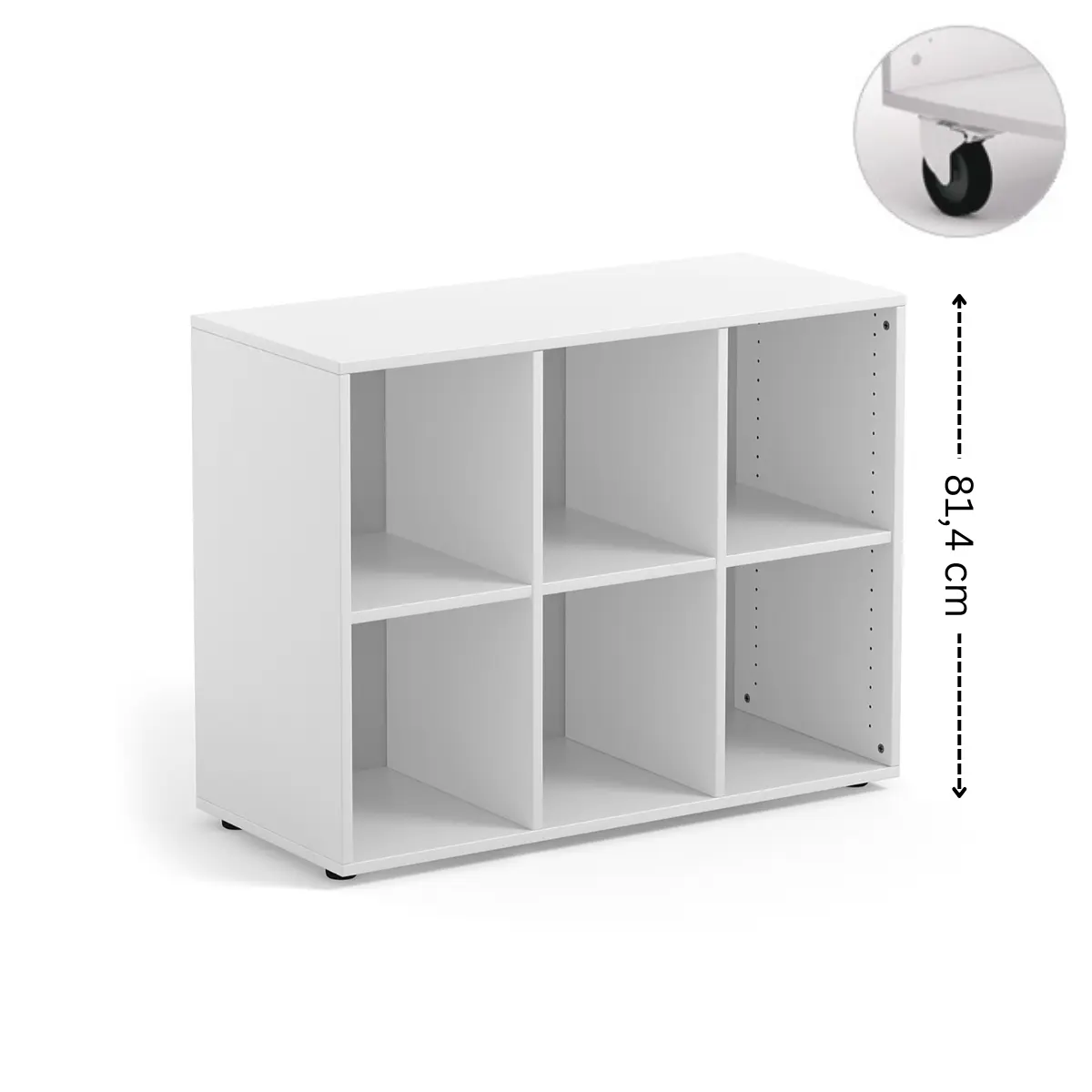 Modulares Bücherregal | 6 Fächer 103,9 x 81,4 x 45 cm - Belastbar bis 30,1 kg - Verstellbare Regalböden - 2 Jahre Garantie